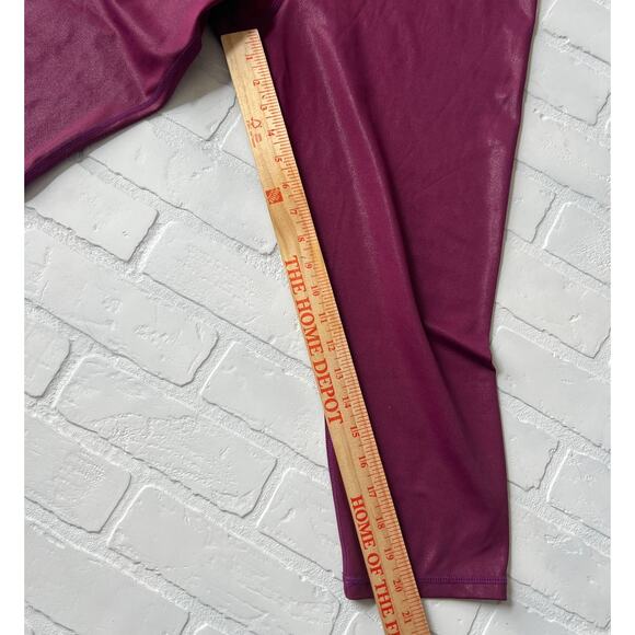 ZYIA Active Women's Purple Shimmer Athletic Yoga Running Leggings Pants -sz 20 - Picture 3 of 5